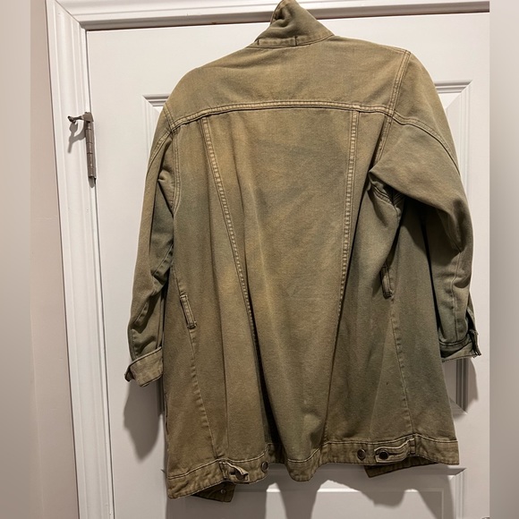 Naked Wardrobe Green distressed denim jacket - Picture 5 of 10